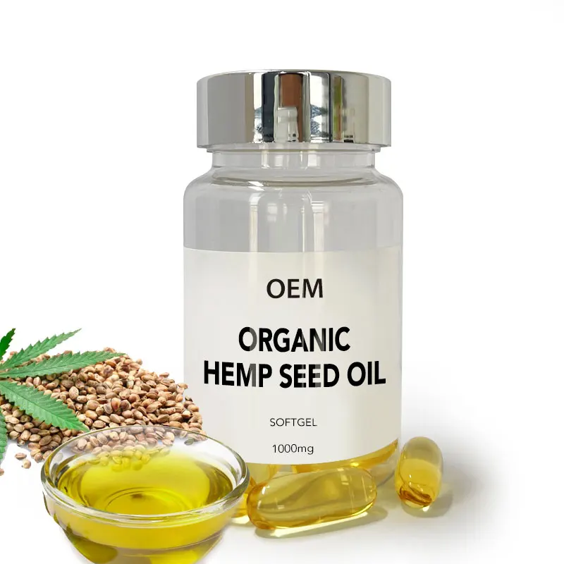 OEM 500mg Extra Strength Hemp Oil Extract Immune Support with Omega 3 6 9 100% Natural Hemp Oil Capsules