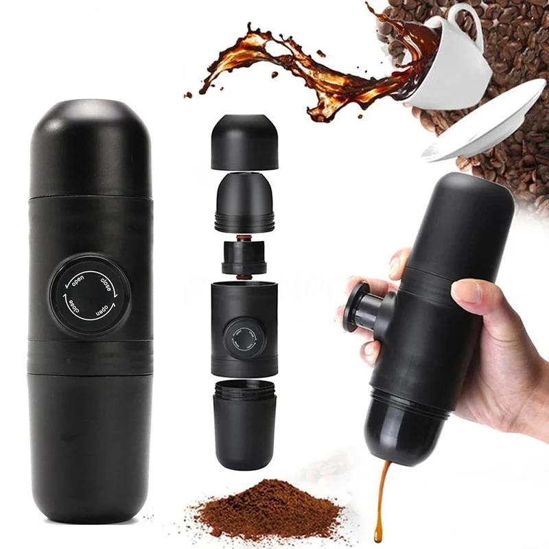 Mini Portable Coffee Machine Pressure Espresso Manual Handheld Espresso Coffee Maker For Car Travel Camping Hiking Home Office