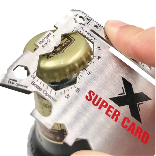 46 In 1 Multi Function Purpose Outdoor Survival Tool Card Pocket Bottle Opener Survival Card Gadgets For Men