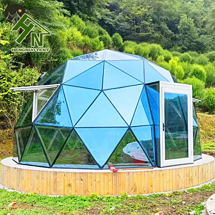 Luxury Glass Heated Eco Hotel Decoration Prefab Dome Desert Tent