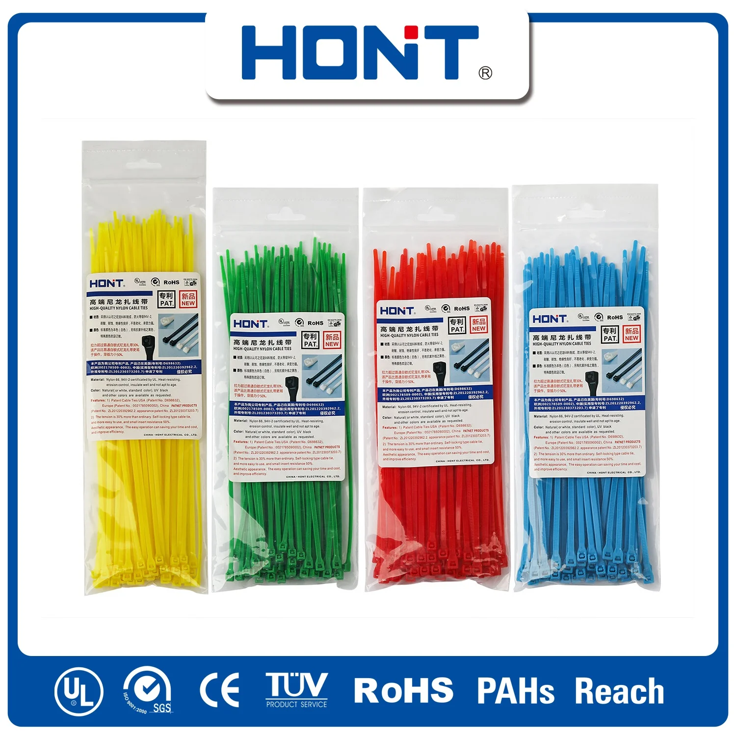 High Quality UL- Approved 94V-2 Self-locking Nylon 66 Cable Ties zip tie 3.6*400 16 inches