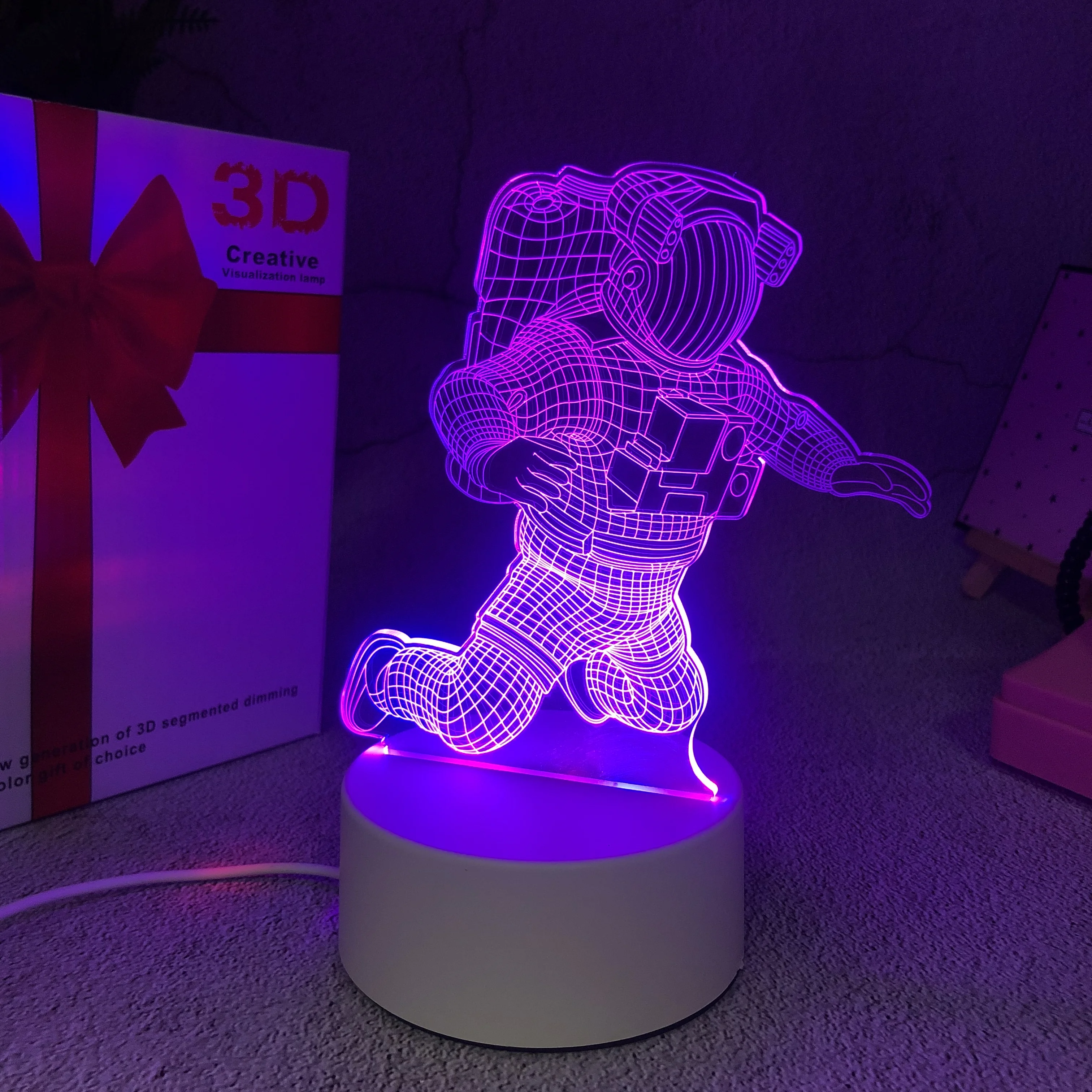 Table lamp bedside lamp usb bedroom creative personality decoration ornaments 3D moon astronaut astronaut night light