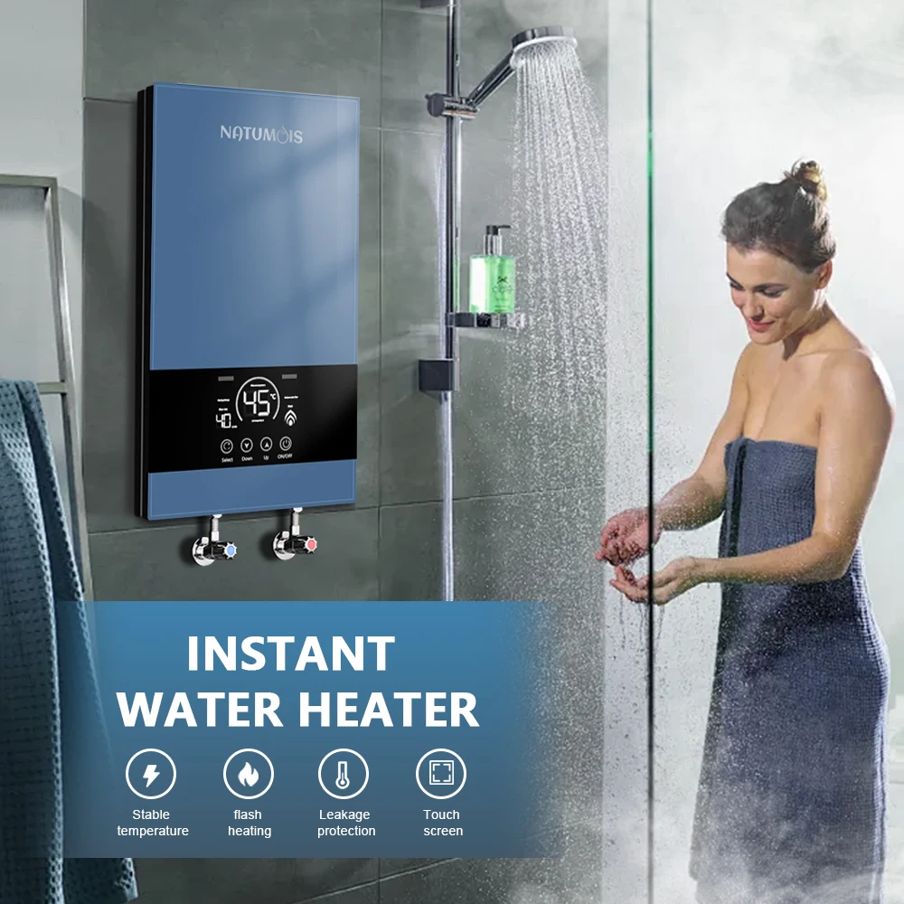 Smart instant water heater for hotel shower electric boiler hot water tankless instantaneous geysers for household bath