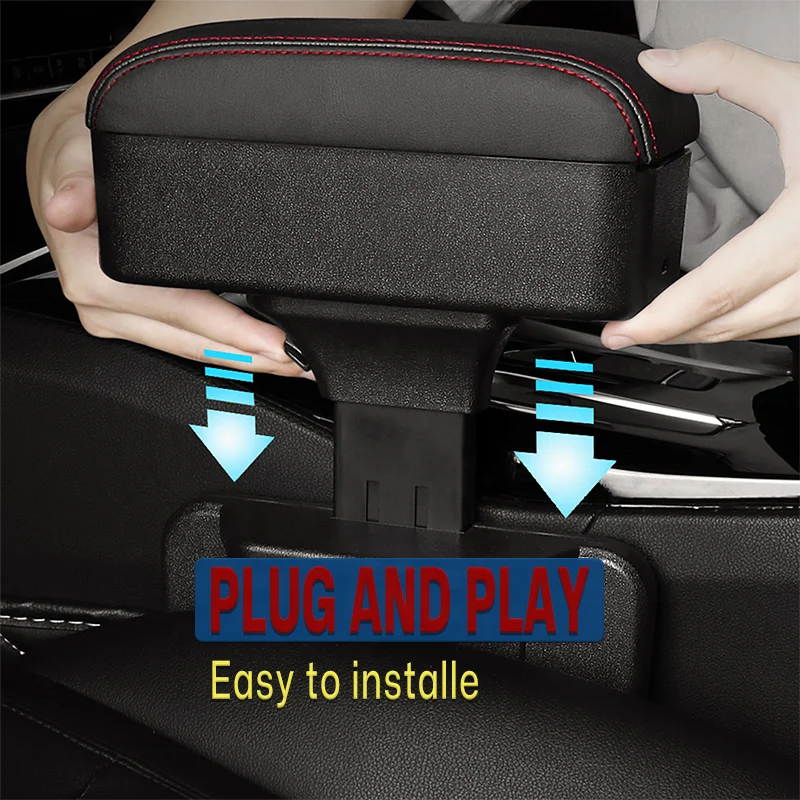 Anjuny Car Interior Accessories Storage Console Box Armrest Universal Auto Arm Rest