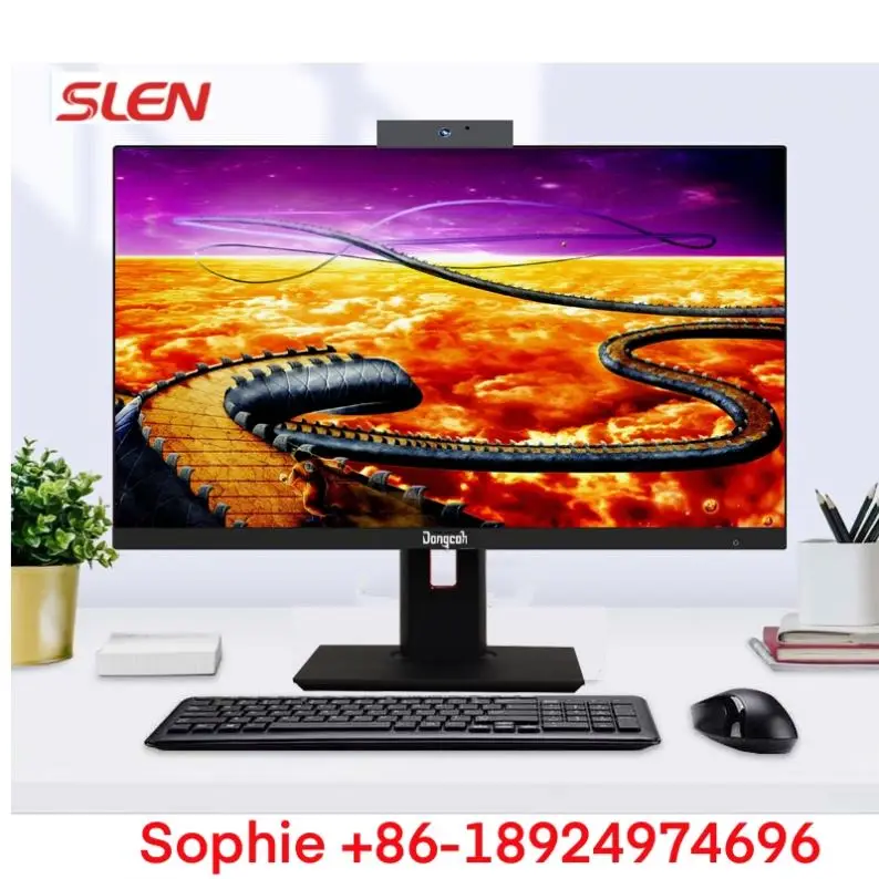 Slen оптовая продажа 24 дюйма все в одном ПК MATX с 3,5 дюймовым HDD DIY процессор DDR игровой настольный компьютер