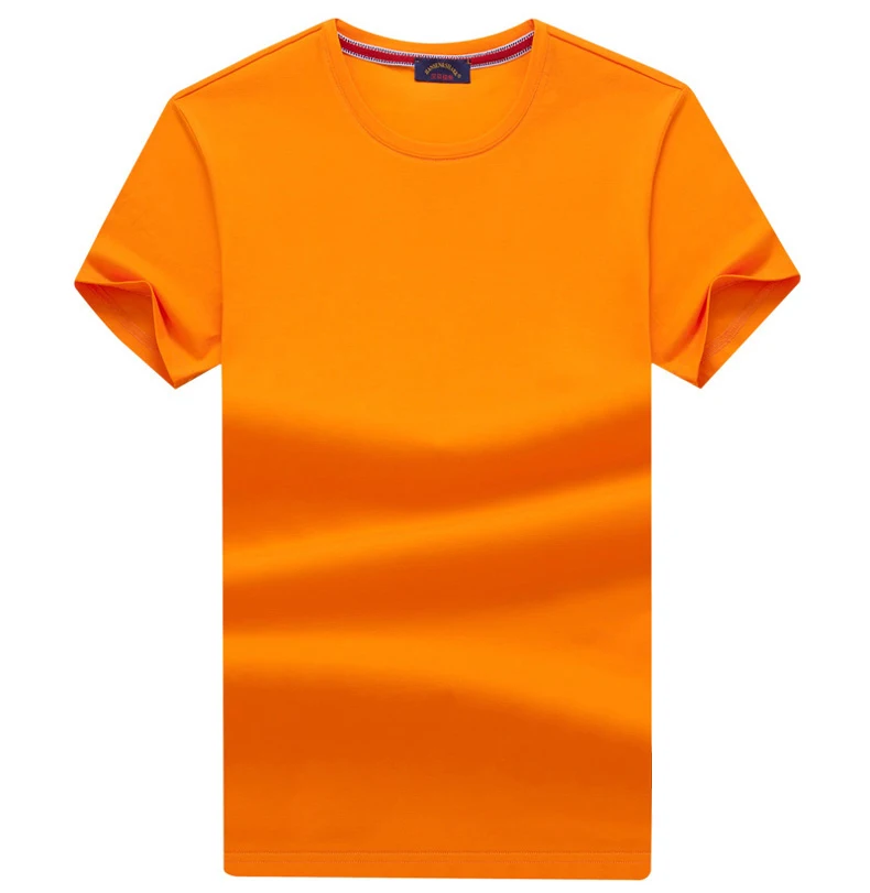 High Quality Unisex Short Sleeve 100% Cotton Solid 8 Colors Custom Heat Transfer Printing  LOGO Pattern Plain White T shirts