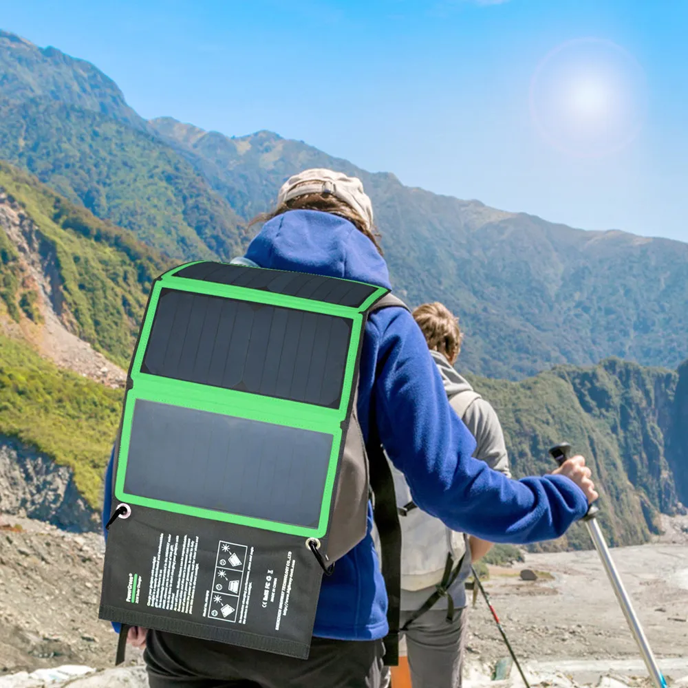 PowerGreen Electric Bike Solar Charger 21W Solar Panel Mobile Phone Solar Battery Folding Power Bnak