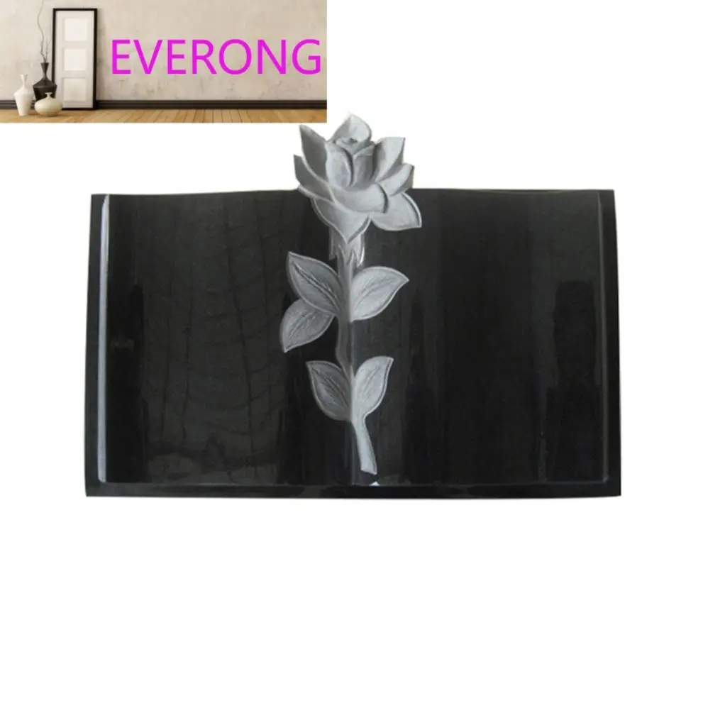 Affordable Black Granite Open Book Shape Tombstones and Monument for Graves Wholesale