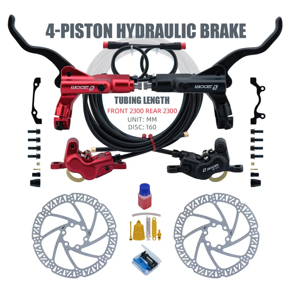 ZOOM HB876E Electric Scooter Hydraulic Disc Brake Sensor Control Brake Ebike Power Off Oil Braking Set