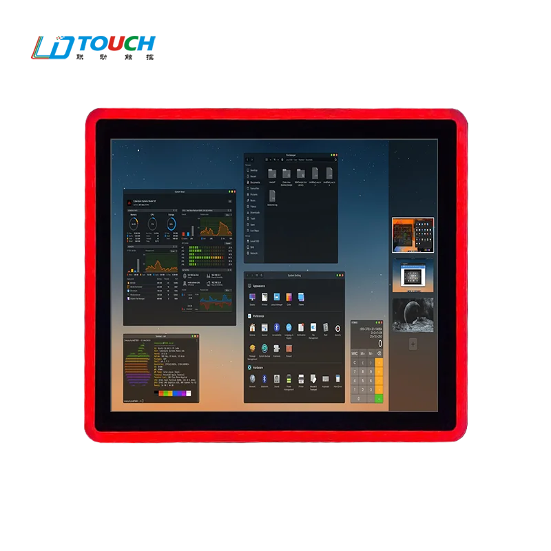 4:3 19 inch PCAP touch monitor display  with LED lights for 3M/ELO protocol