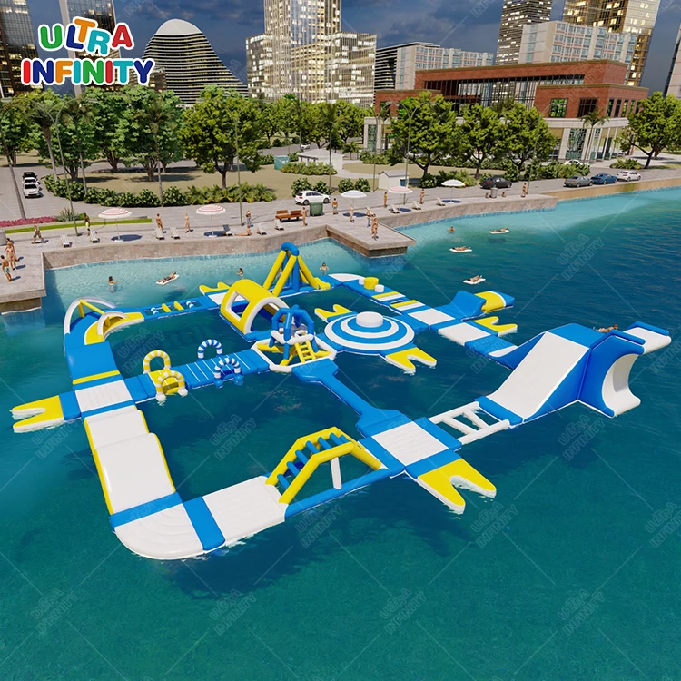 New Hot Inflatable Floating Lake Water Play Commercial Aqua Park Inflatable Water Sports Amusement Sea Lake Water Park on sale