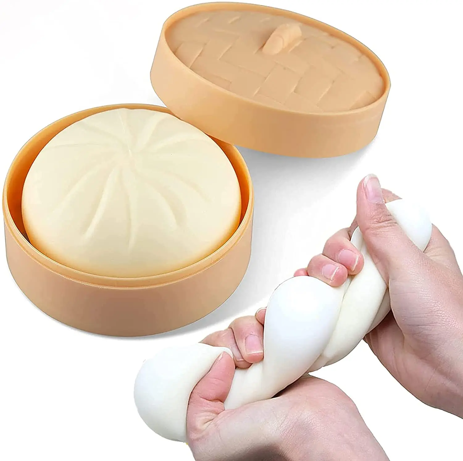 Hot Selling Simulation Bun Squeeze Toys Steamed Stuffed Dumpling Squeezing Toy Simulation Stuffed Bun Squishy Bun Fidget Toy