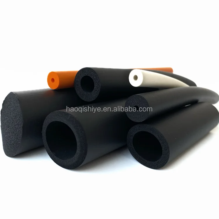 EPDM/NBR/FKM/NR/SBR extruded rubber tube sponge  foam tube