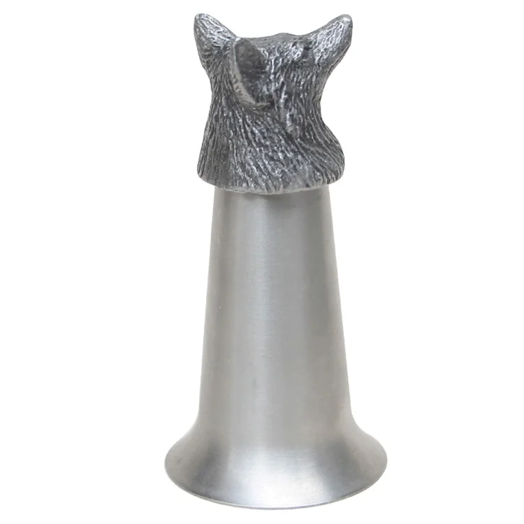 Factory provide zinc alloy fox shaped wine cup shot glass stainless steel glass shot