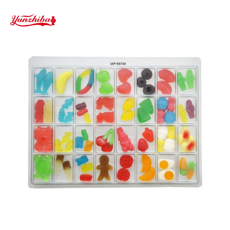 
Colorful Fruit Flavored Gummies in bags 