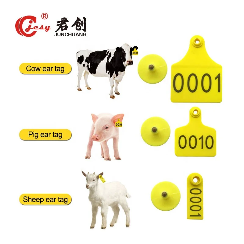 Custom made eartags cattle rfid ear tag cattle ear tag animal tagger with laser printing for goat cow sheep pig