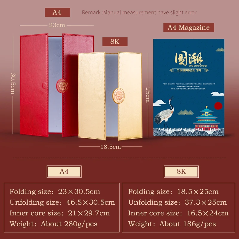 Custom Logo A4 Trifold Leather Folder For Graduation Degree Holder PU Leather Hard Cover Certificate Diploma Cover 8K