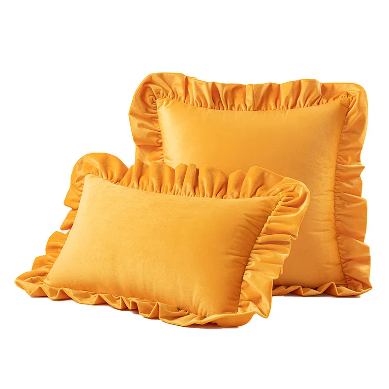 Home Decor Nordic Style INS Morandi Flannel Pillow Set Bed Sofa Set Home Office Furniture Accessories Gift Set Pillow Cover