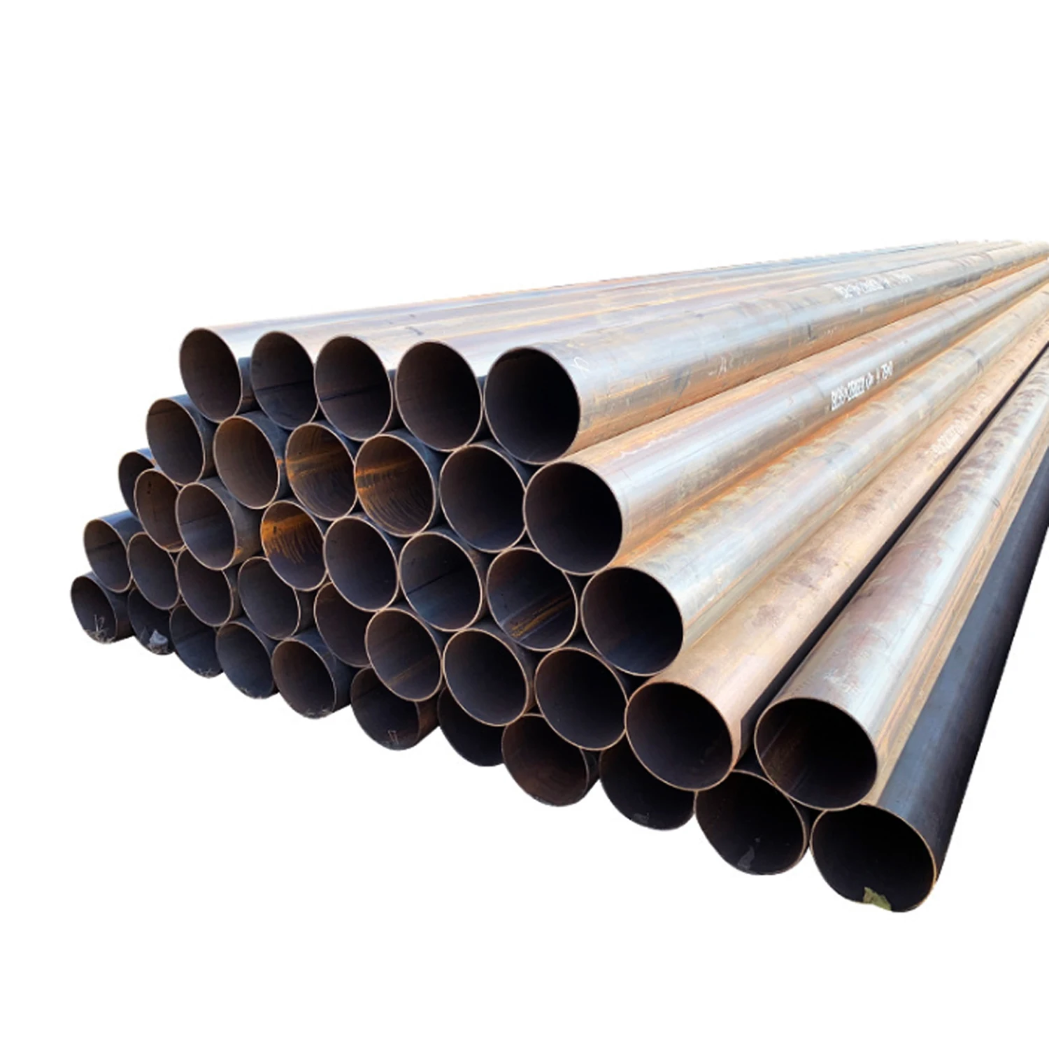 ASTM A53 grade b straight seam ERW Q235 Q345 black steel pipe welded round steel pipe