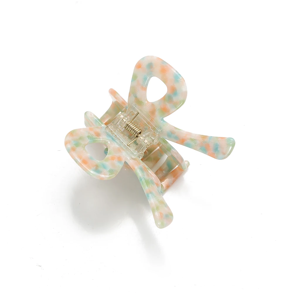 QIYI Butterfly Shark Claws Ladies Multicolor Large Acetic Acid Hair Claws Female Back Head Cloud Hair Claw For Women