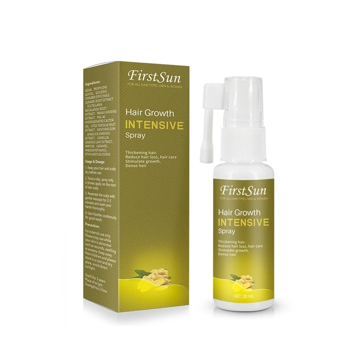 Травяной здоровый активный спрей для роста волос на коже головы для лечения роста волос