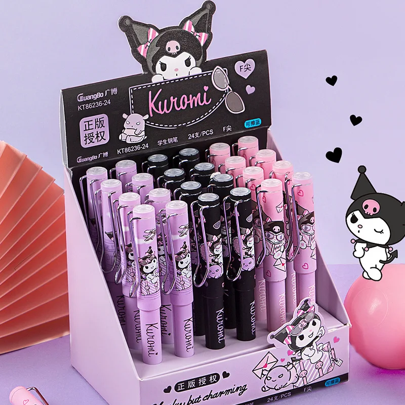 Cartoon creative fountain pen Zhengzi practice pen EF tip can change ink sac can wipe fountain pen
