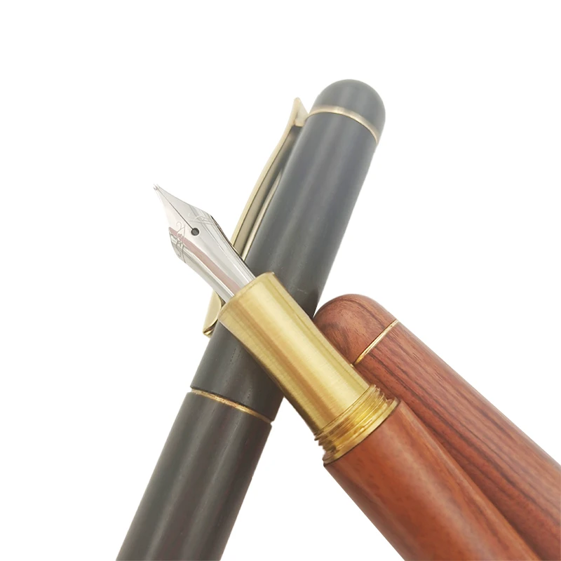 Hot sale wholesale custom school office ink bottle wood oem fountain pen nib flexible