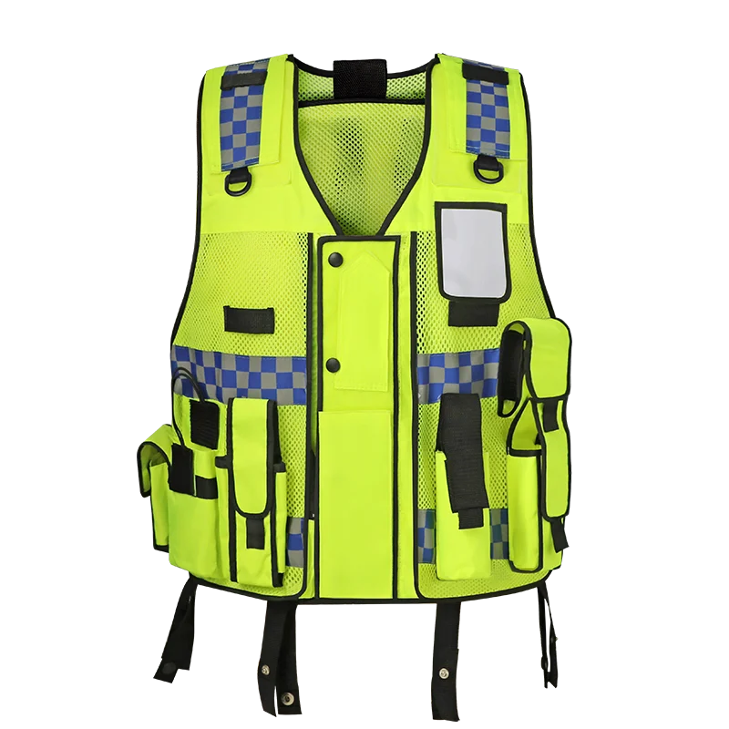 Тяжелый Рабочий жилет Hi Vis защитный световой отражающий безопасный Оранжевый многоцветный с карманами