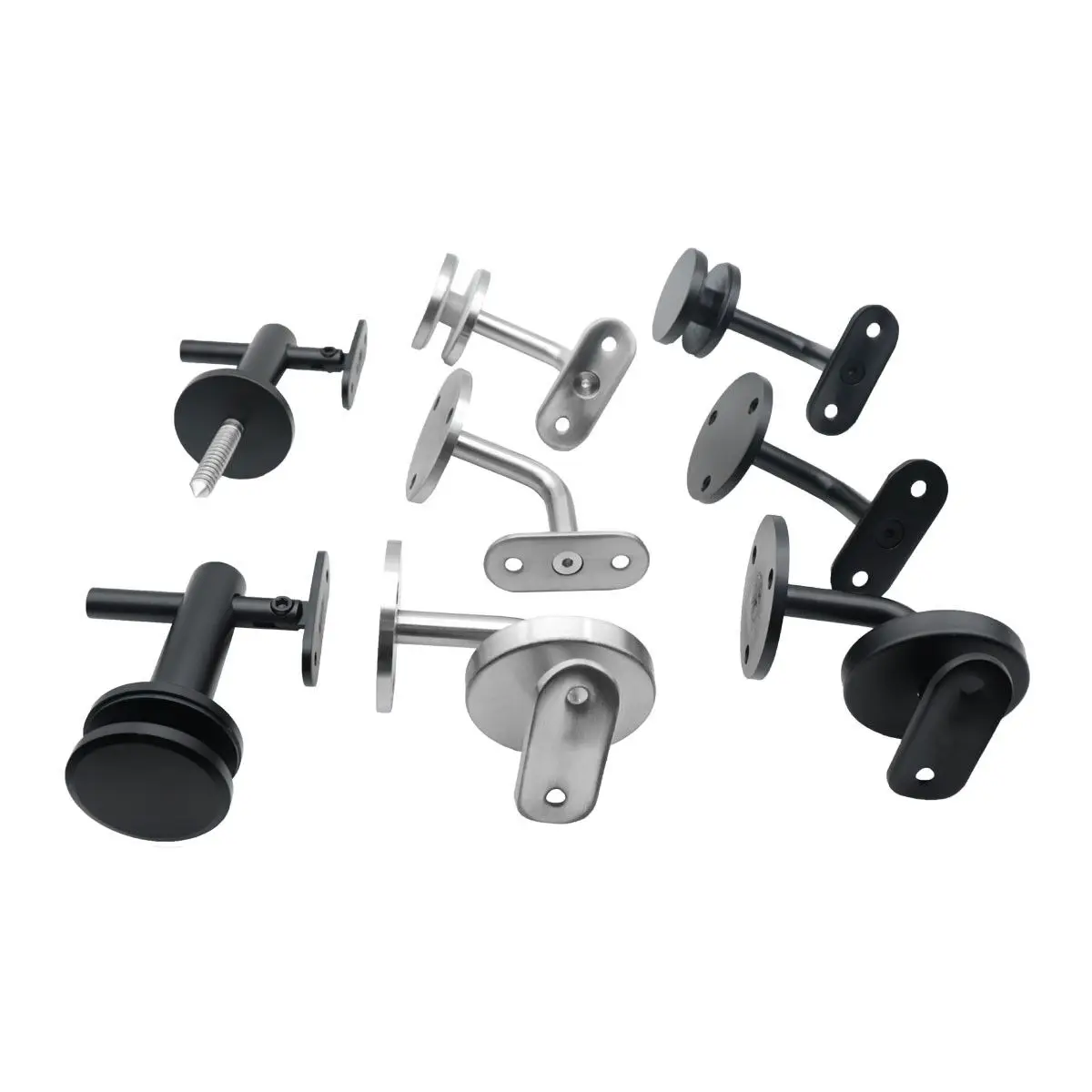 ZD Have In Stock Wall mounted stainless steel stair railing pipe holder handrail bracket