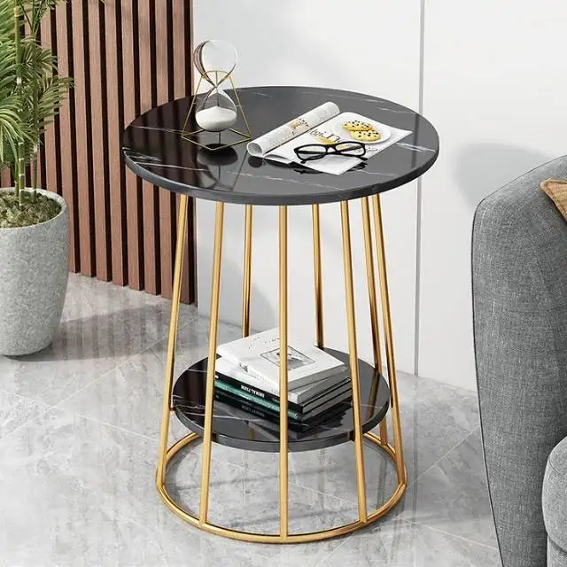  New Design Living om Furniture Luxury Glass Coffee Corner Stand Table Silver Stainless Steel Base