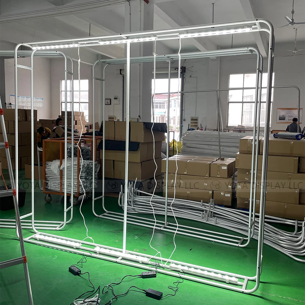 10x10 Custom Aluminum Portable Tool Free Trade Show Modular Backlit Wall Led Light Box Backdrop