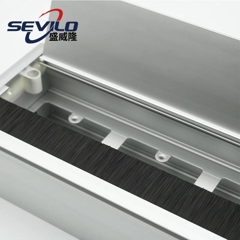 Office Furniture Accessories Aluminum Alloy Rectangle Cable Grommet With Commetitive Price For Computer Desk