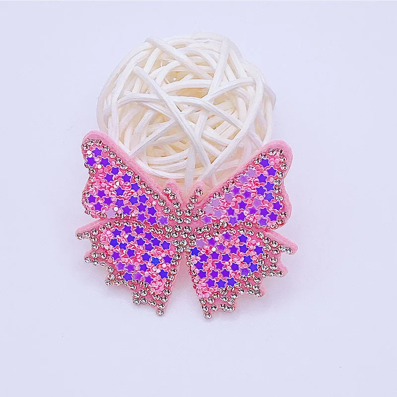 New Design Butterfly Pattern Rhinestone Patches Handmade Colorful Sew on Crystal Patches DIY Rhinestone Patch for Shoes