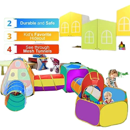 Unisex Play Tent Ball Pit Best Birthday Gift for 1-5 Year Old Toddler Boys & Girls Kids Tent Tunnels