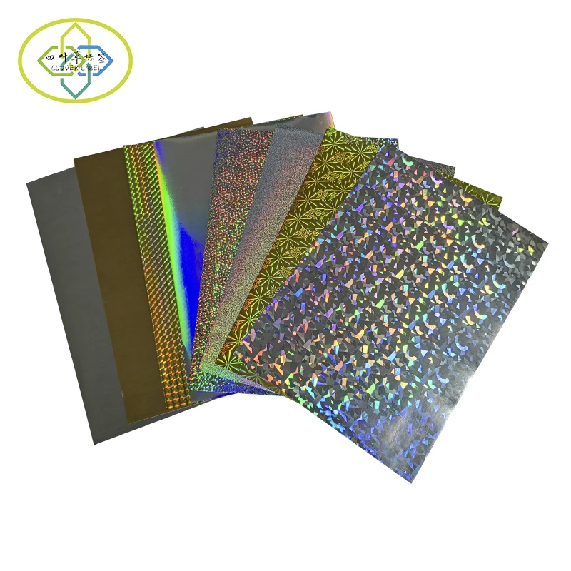 Factory rainbow laser A4 A3 size PET adhesive sticker