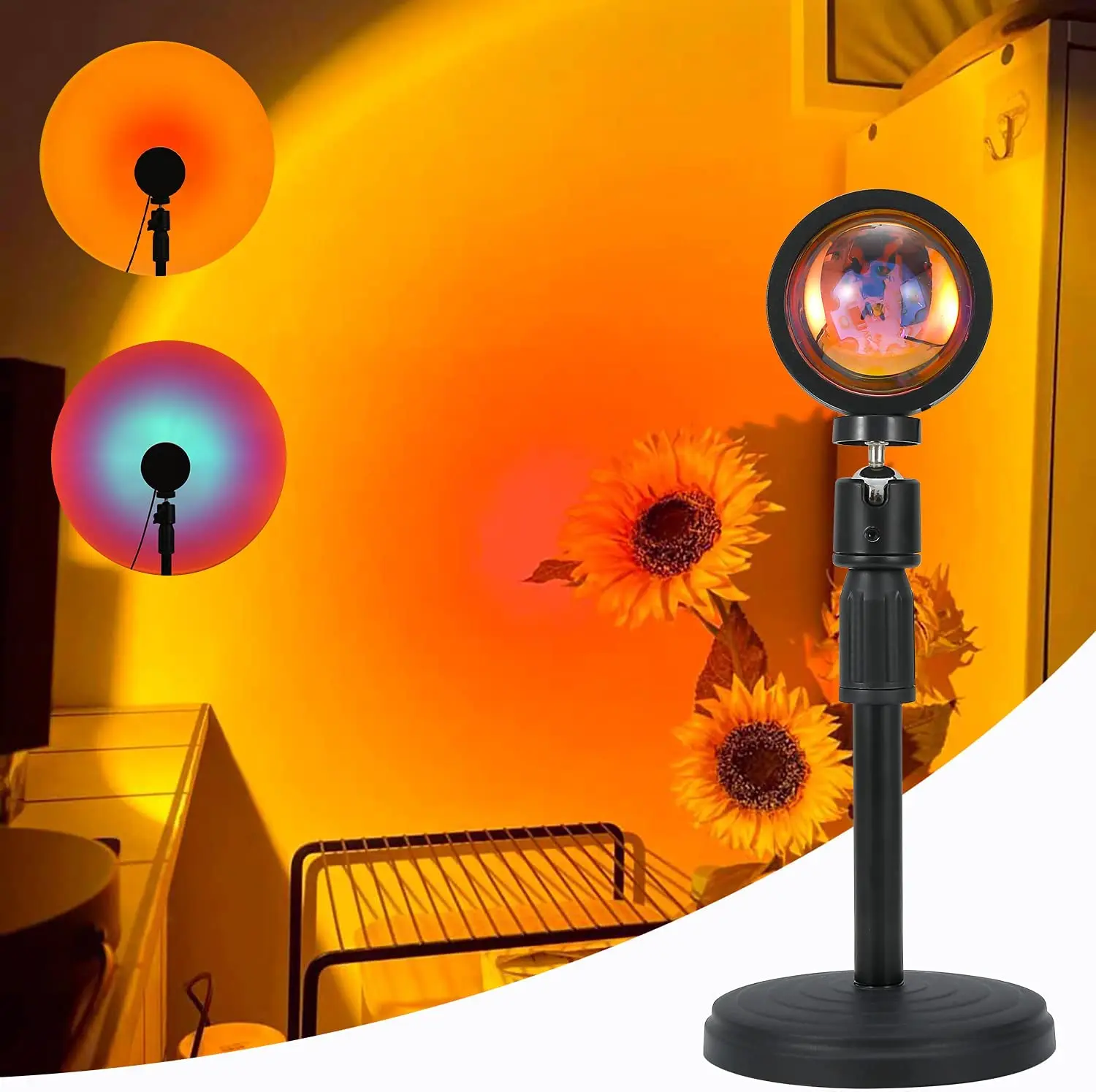 Colorful Wedding Sunset Light Romantic Rainbow LED Sunset Projection Lamp