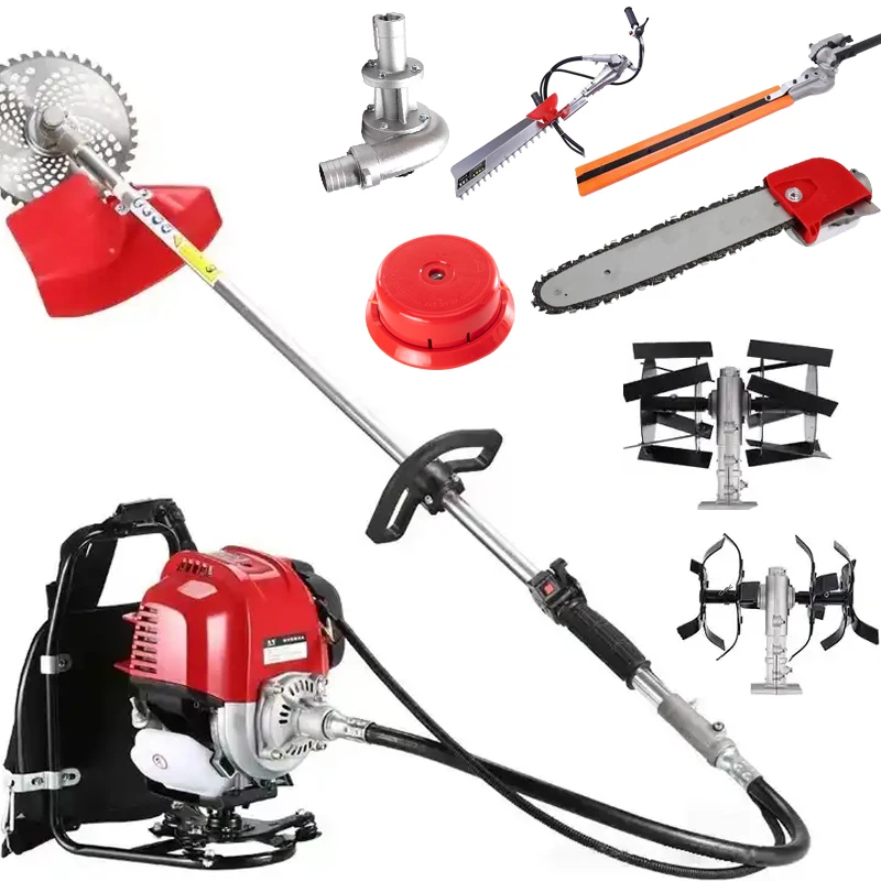 4 Stroke Knapsack Brush Cutter Machine Multifunctional Farm 1kw Gasoline Cordless Brush Cutter Machine