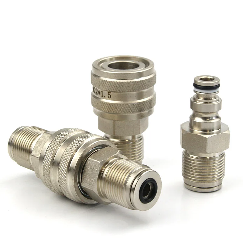 TQ ultra-high pressure 70Mpa hydraulic quick connector M22 external thread hydraulic jack self-sealing quick connector