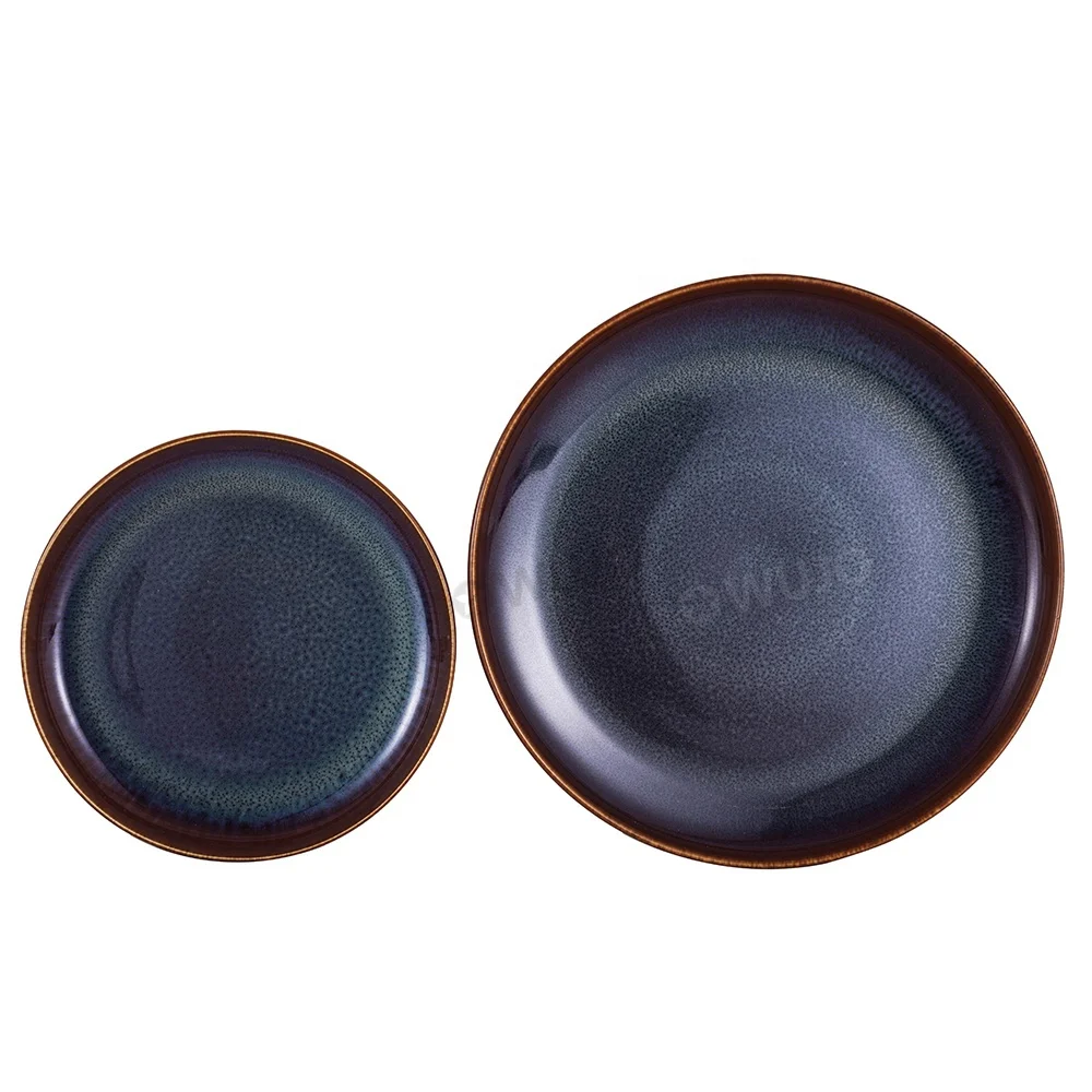 30pcs Wholesale Reactive Stoneware Dinnerware Plate Reactive Glaze Dinnerware Sets