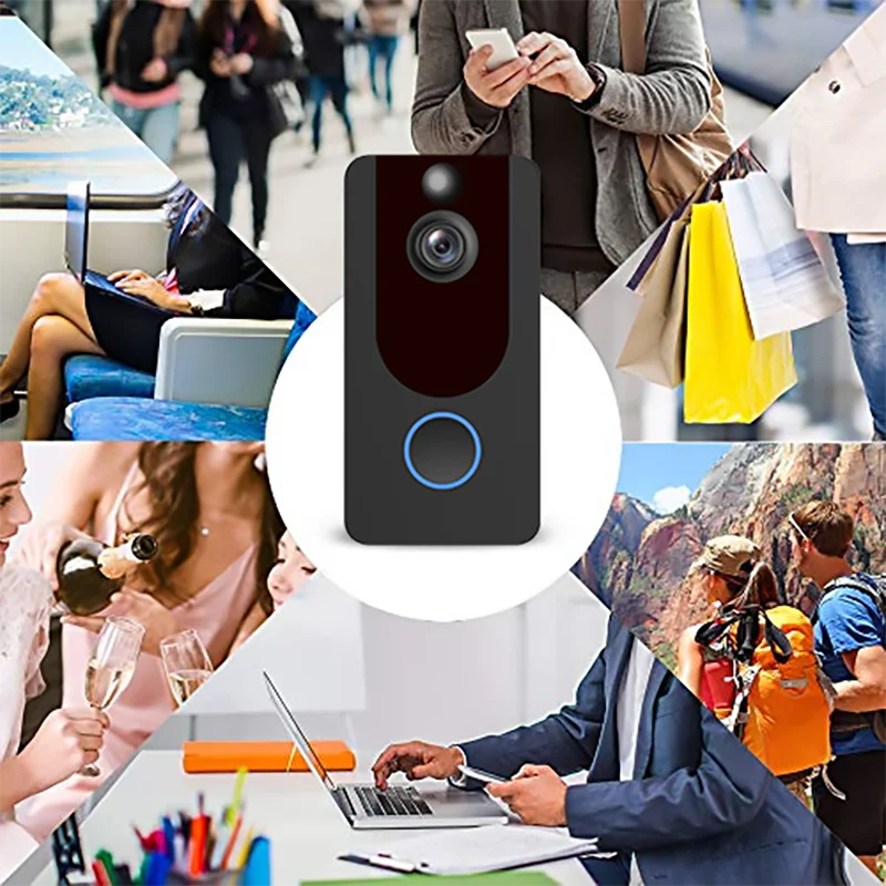  Смартфоны кольцевой дверной звонок беспроводной Wi-Fi умный видеозвонок камера для