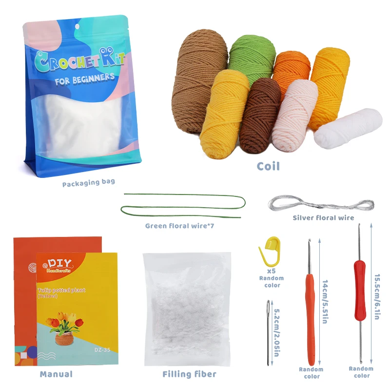 Car Ornaments crochet kit knitting needle Diy Do It Your Self Learn To set kit crochet hook