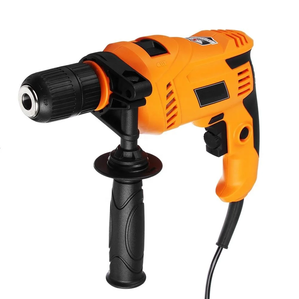 Ударная дрель 600 Вт без ключа chunk 13 мм 3000 об/мин, регулируемая скорость, обратное вращение, сверлильный станок