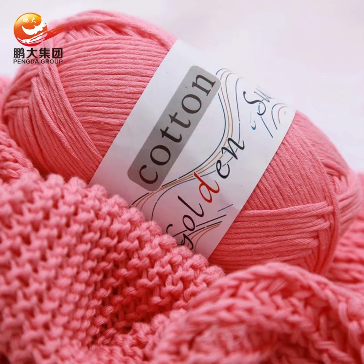 pure crochet worsted commbed trapillo weaving 8ply 100% cotton yarn