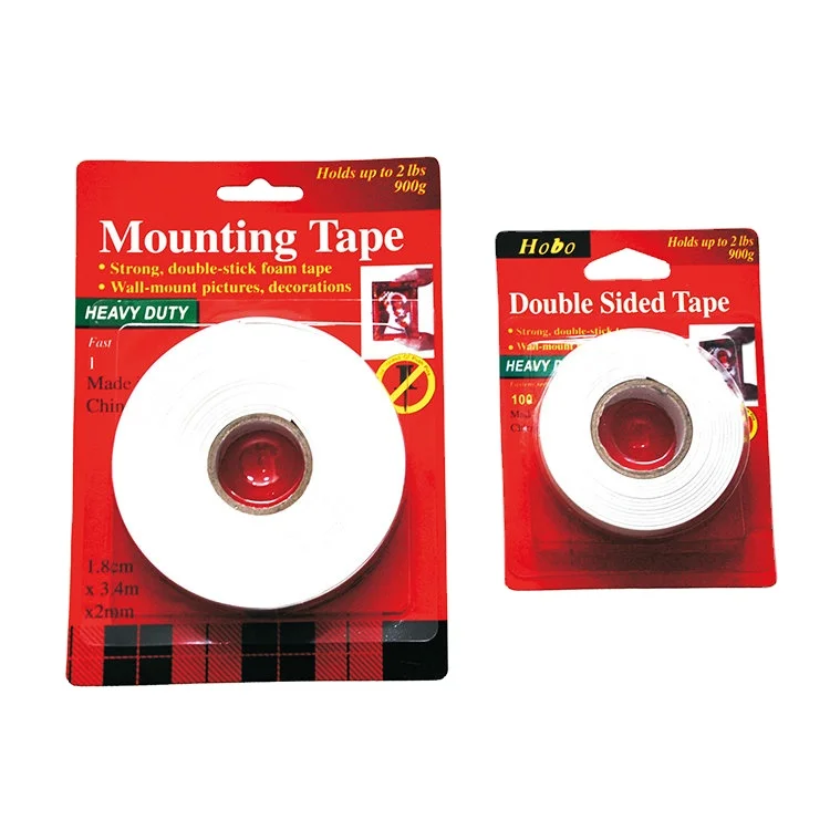 Made in china high viscosity sticky paper tissue red film double sided foam tape