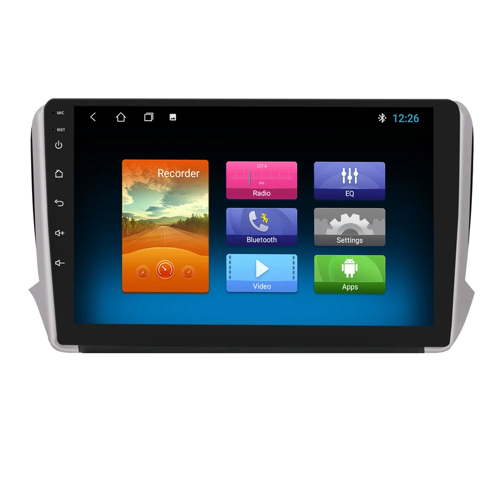 YHT Car DVD Player For Peugeot 2008 208 2014 2015 2016 2017 2018 Android 10 Car Stereo Audio with USB WIFI GPS Navigation