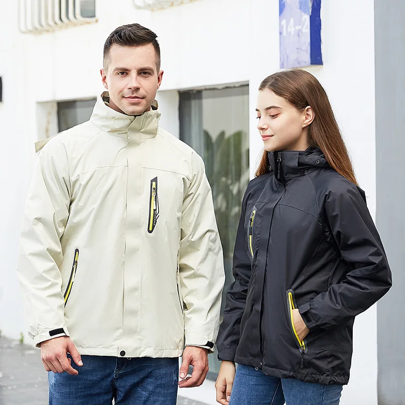 Customized High Quality 3 In 1 Waterproof Windbreaker Breathable Skiing Jacket Mens Snow Sport Jacket