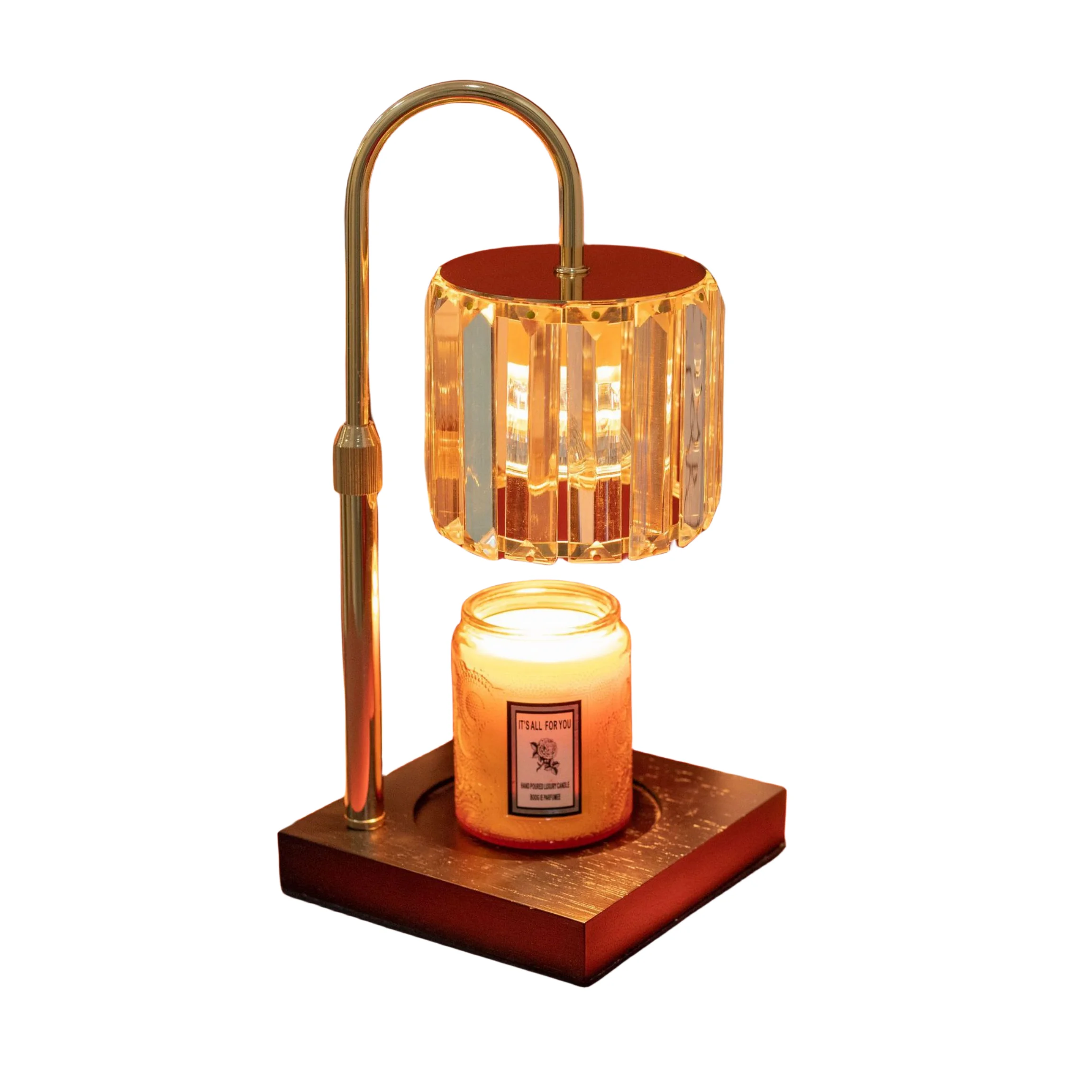 Подсвечник для украшения дома с деревянной основой