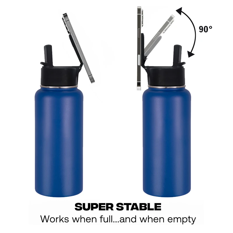 2024 Hot Selling Double Wall Vacuum Insulated 304 Stainless Steel Water Bottle Flask Water Bottle with Magnetic Straw Lid