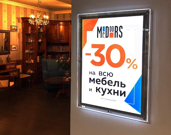 Рекламный светодиодный световой короб доска меню фоторамка с подсветкой акриловый дисплей кристаллический тонкий знак светодиод