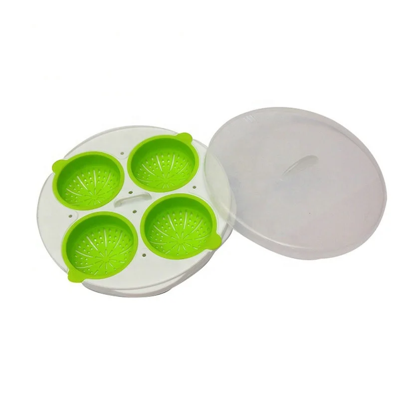Plastic Four Cups  Microwave Egg Poacher Microwave Four Egg Poacher